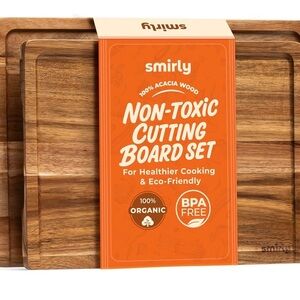 Acacia Wood Cutting Board Set, NWT